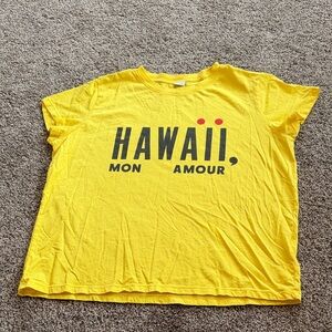 Clare V. - Yellow 'Hawaii Mon Amour' T-Shirt